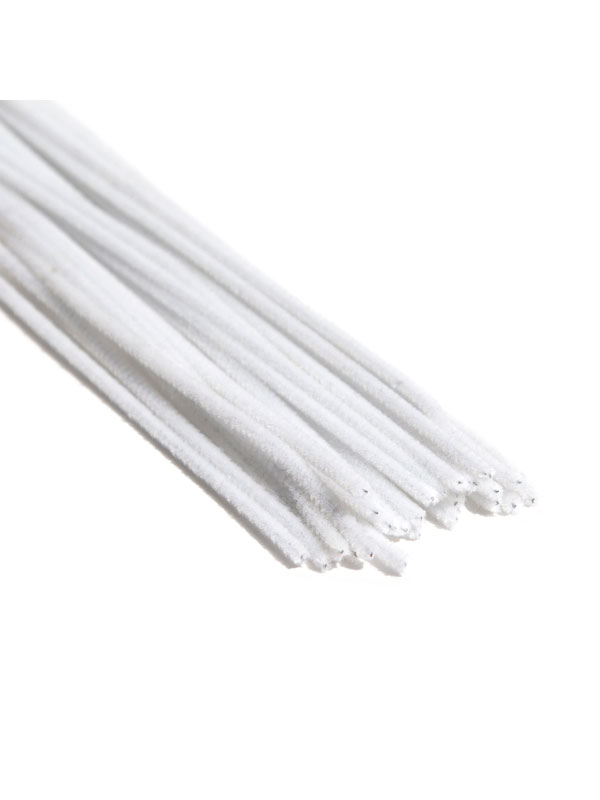 100 Pcs 30cm creation pipe cleaners white - AliExpress