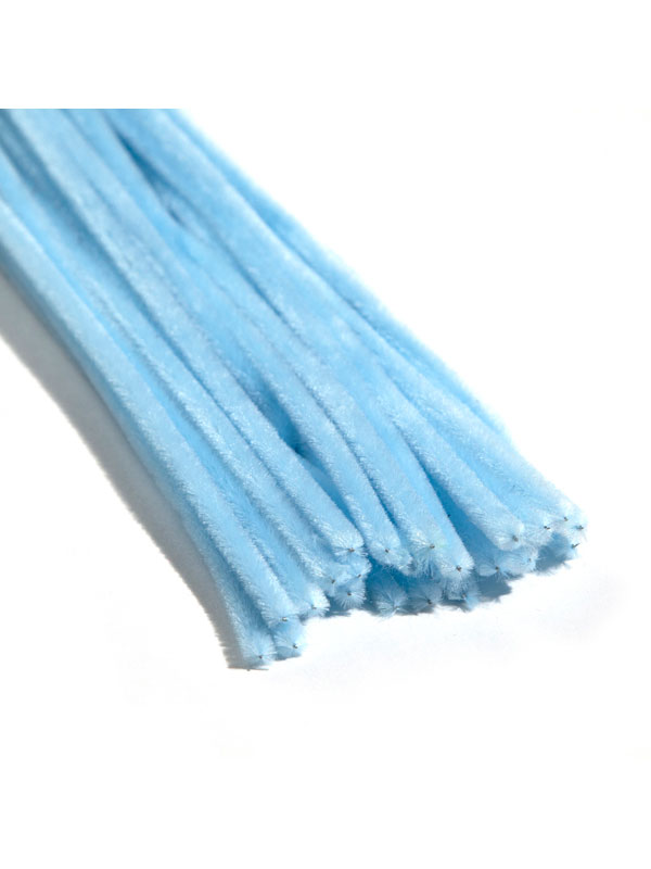 30CM/12Inch Pipe Cleaners, 300 Pack Flexible Chenille Stems, Light Blue