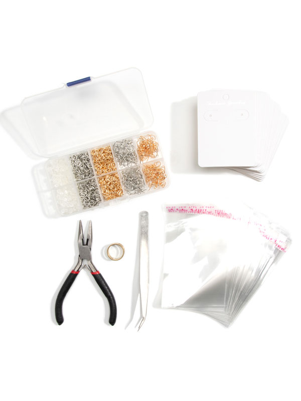 DIY Earring Making Kit with Bulk Findings, Earring Cards, and Accessories