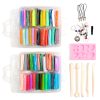 DIY Polymer Clay Jewelry Making Kit With Case, Tools, Molds, Acccessories And 50 Colors!