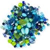 150Gpc Teal, Blue and Green Multi Acrylic Bead Mix