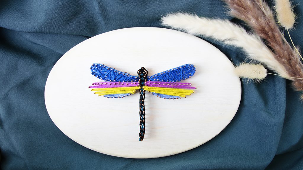 Create a Unique Dragonfly String Art Wall Plaque